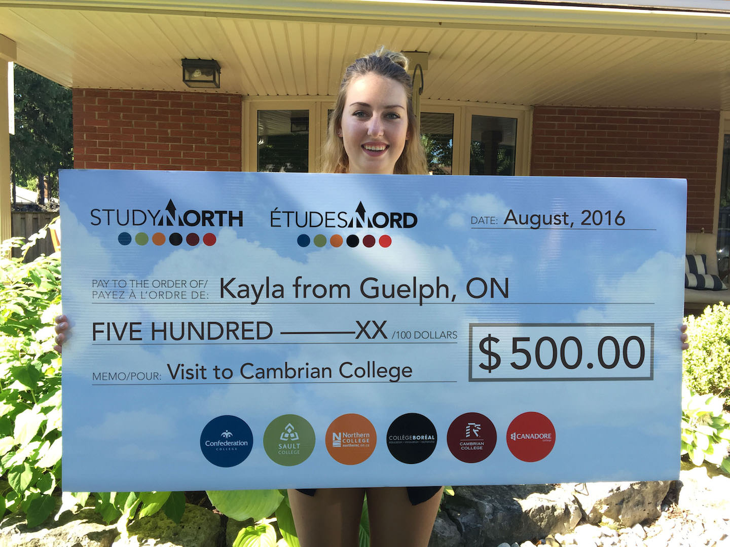 KaylaCambrianGuelph_cheque