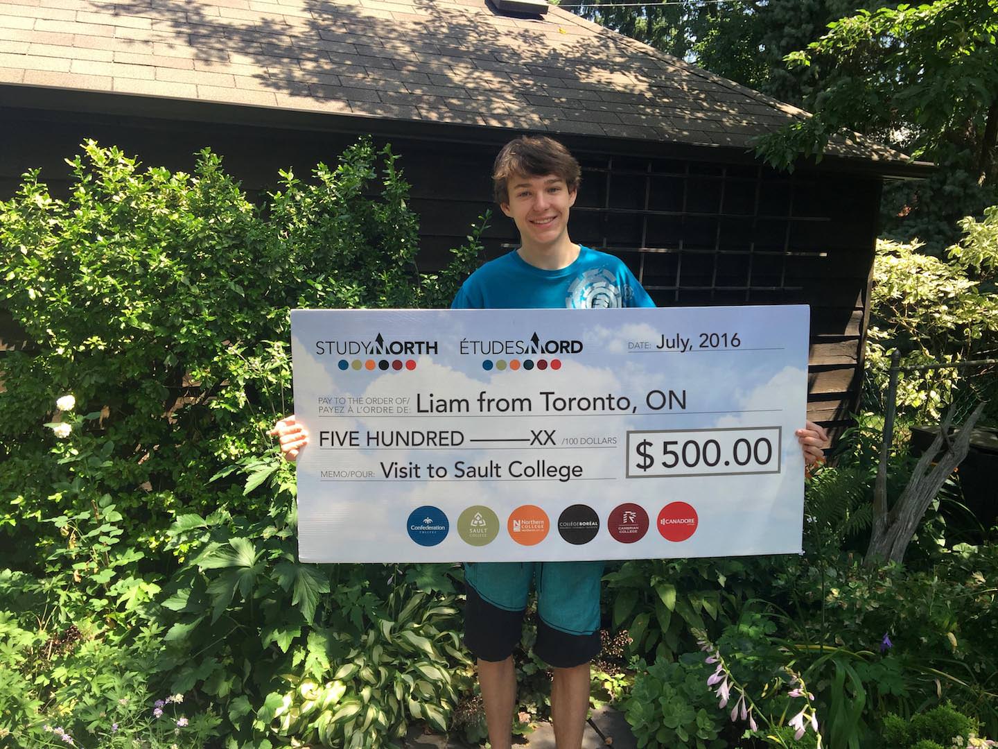 Liam SaultCollege_cheque