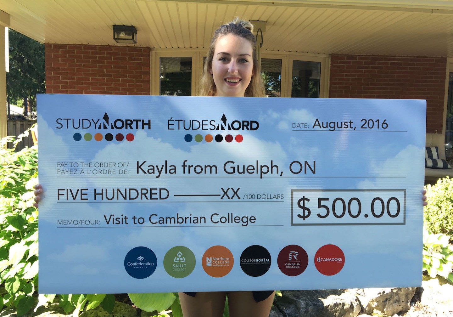 KaylaCambrianGuelph_cheque